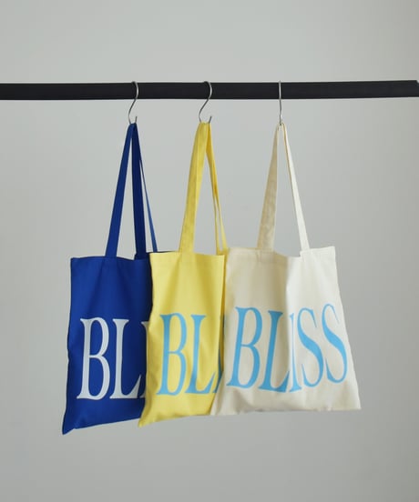 mb-bag2-02677　ビックロゴ カラー トートバッグ　エクリュ　イエロー　ブルー