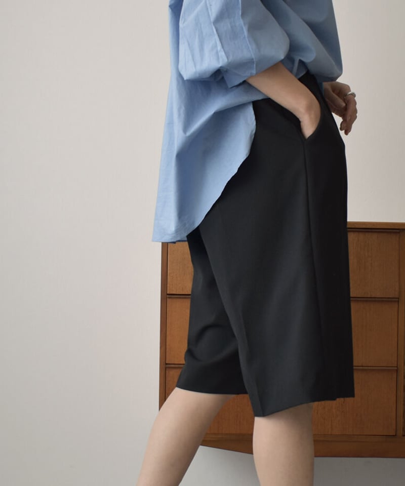 bottoms-04050 日本製 リネンライク 防シワ 接触冷感 ショート