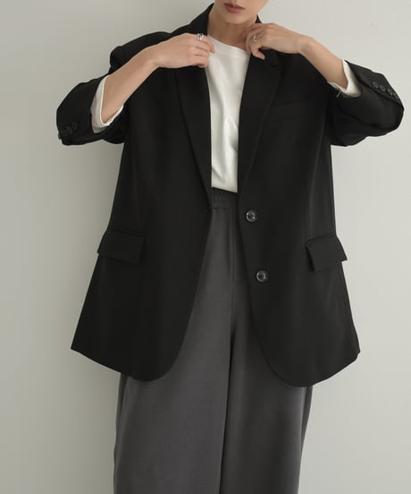 jacket-02015　オーバーサイズ テーラード ジャケット　グレー　ブラック