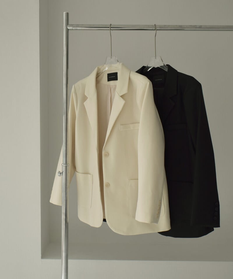 コンドウエイコ・ホワイト テーラードジャケット ファー風　ラストお値下げ jacket-02012 テーラードジャケット エクリュ | L a v i s h G a t e