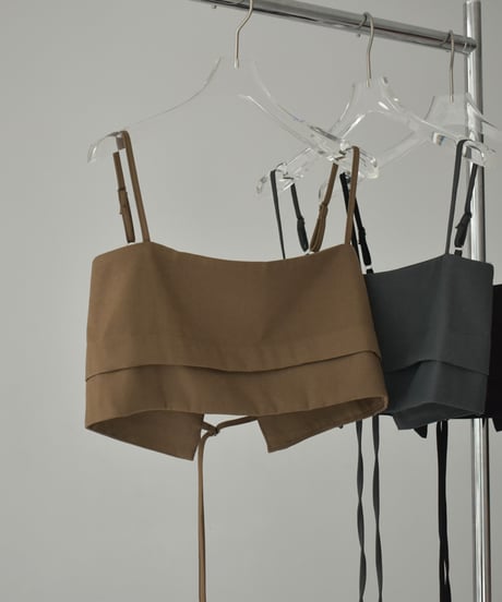 nh-tops-02507　バックストラップ ビスチェ　グレー　モカ　ブラック
