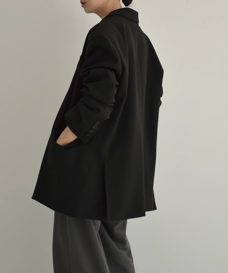 jacket-02015　オーバーサイズ テーラード ジャケット　グレー　ブラック