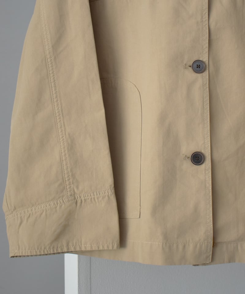 outer-02086 ステンカラー ショートコート ベージュ ブラック outer-02086 ステンカラー ショートコート ベージュ ブラック