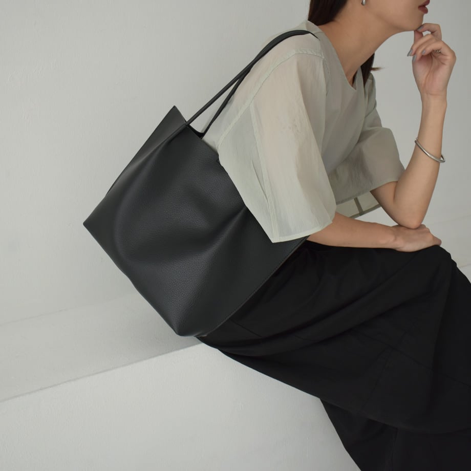 bag2-02652 トート バッグ ポーチ付き エクリュ モカ ブラック | L a v