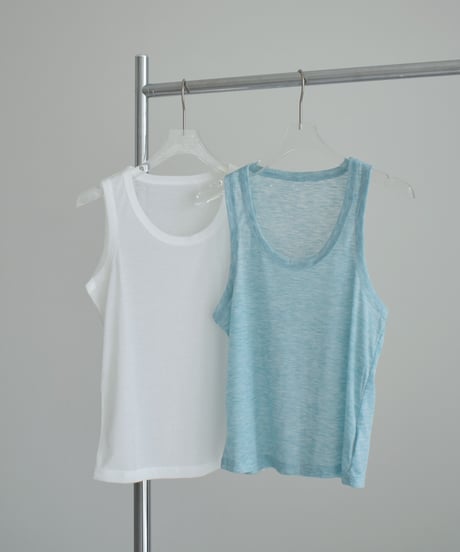 nh-tops-02610　シアー レイヤード タンクトップ セット　ブルー　グレー　ネイビー