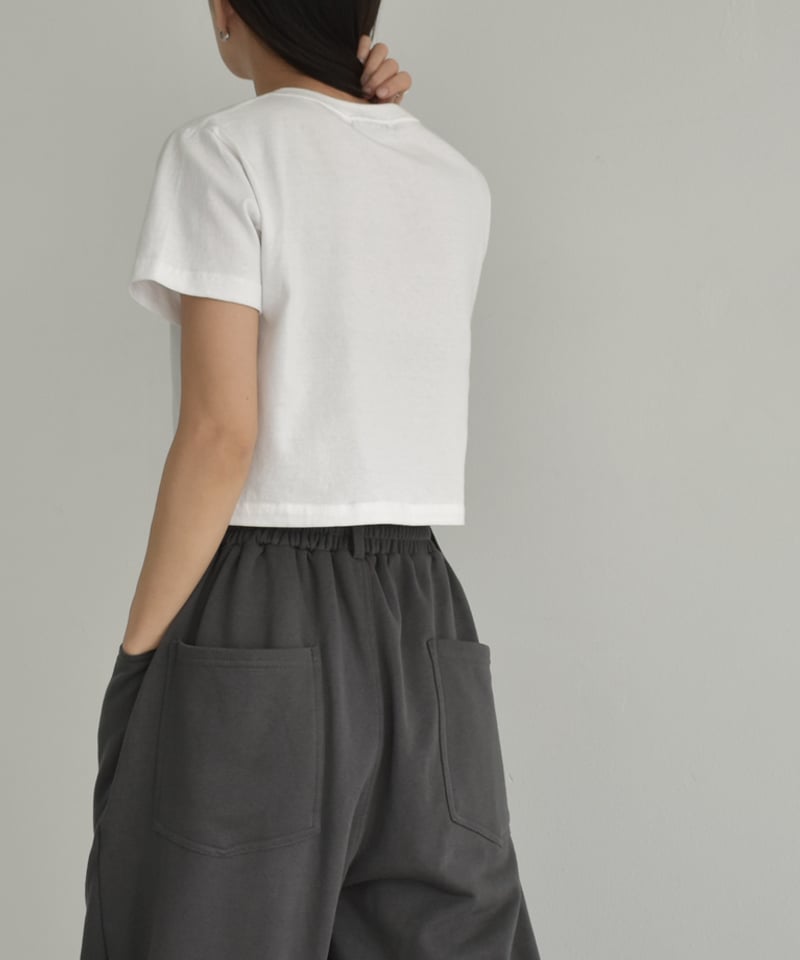 nh-tops-02462 6.2オンス クロップド コンパクト無地Tシャツ