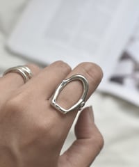 mb-ring2-02029　SV925　オッドオーバル　リング　シルバー925