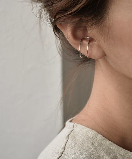 mb-earcuff-02007　SV925　２連イヤーカフ　シルバー925