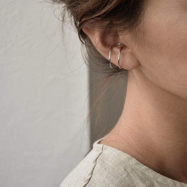 mb-earcuff-02007 SV925 2連イヤーカフ シルバー925 | L a v 