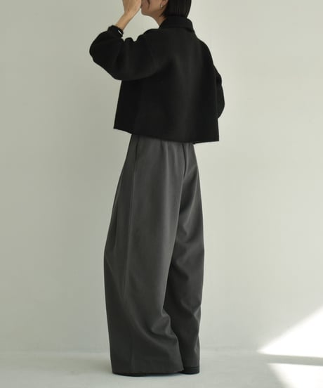 knit-02312　ハーフジップ ニット プルオーバー　グレー　ブラウン　ブラック