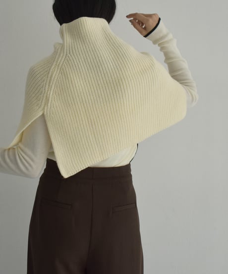 neckwarmer-02008　ネックウォーマー　エクリュ　ブラウン　グレー　ブラック