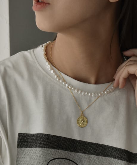 mb-necklace2-02052　SV925　コインネックレス　シルバー925 ゴールド