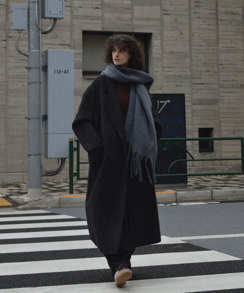 12月中旬入荷分 予約販売 coat-02063 シャギー ウール ロングコート