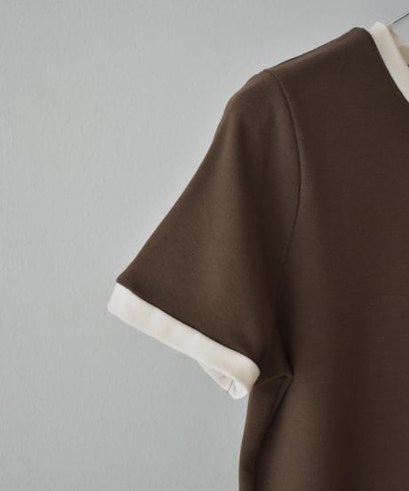 nh-tops-02563　コンパクト リンガーT　ブラウン　ネイビー　ブラック