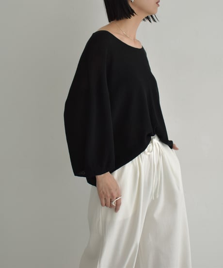 knit-02326　リネン混ハーフスリーブ メッシュニット　オフホワイト　エクリュ　グレー　ブラック