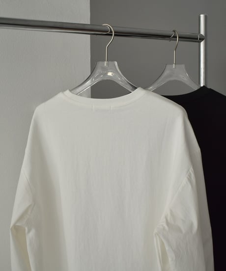 tops-02444　シャツスリーブカットソー　ホワイト　ブラック