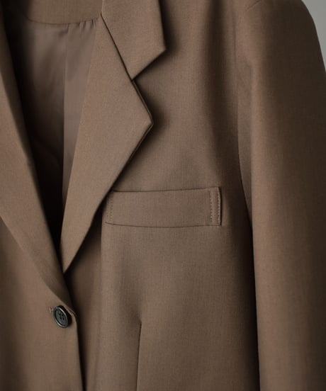 jacket-02023　3button テーラードジャケット　ブラウン