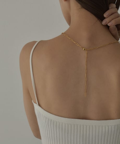 mb-necklace2-02070　ステンレス クリップチェーン ネックレス