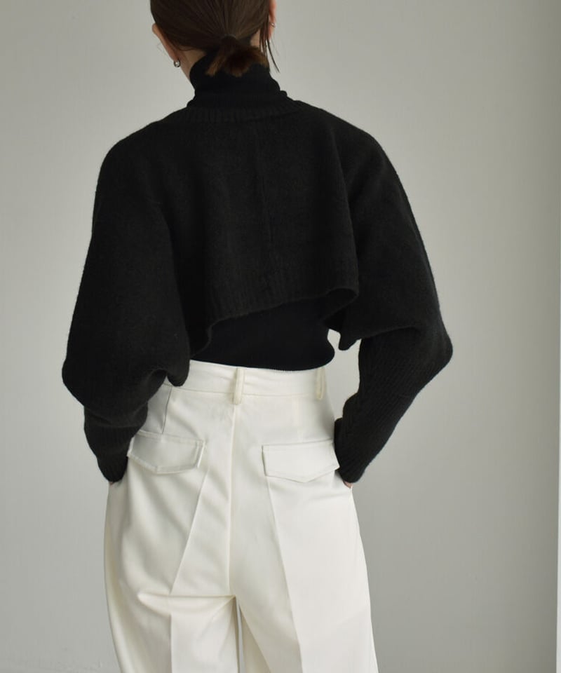 knit-02232 クロップド ニット カーディガン ベージュ グレー knit-02232 クロップド ニット カーディガン ベージュ グレー