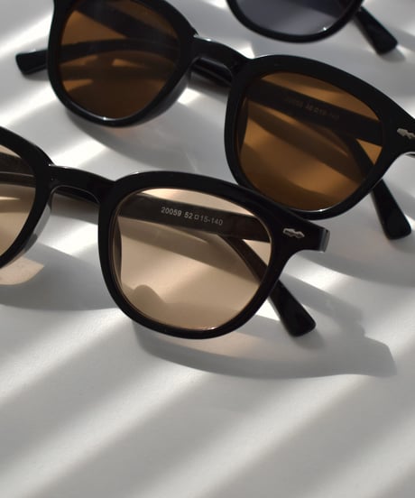 sunglasses-02043　UV400　ブラックフレーム サングラス　ライトブラウン　ダークブラウン　ブルー　ブラック