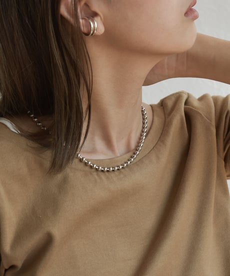mb-necklace2-02033　日本製　ボールチェーン ネックレス　5mm玉　ショートタイプ　☆WA04