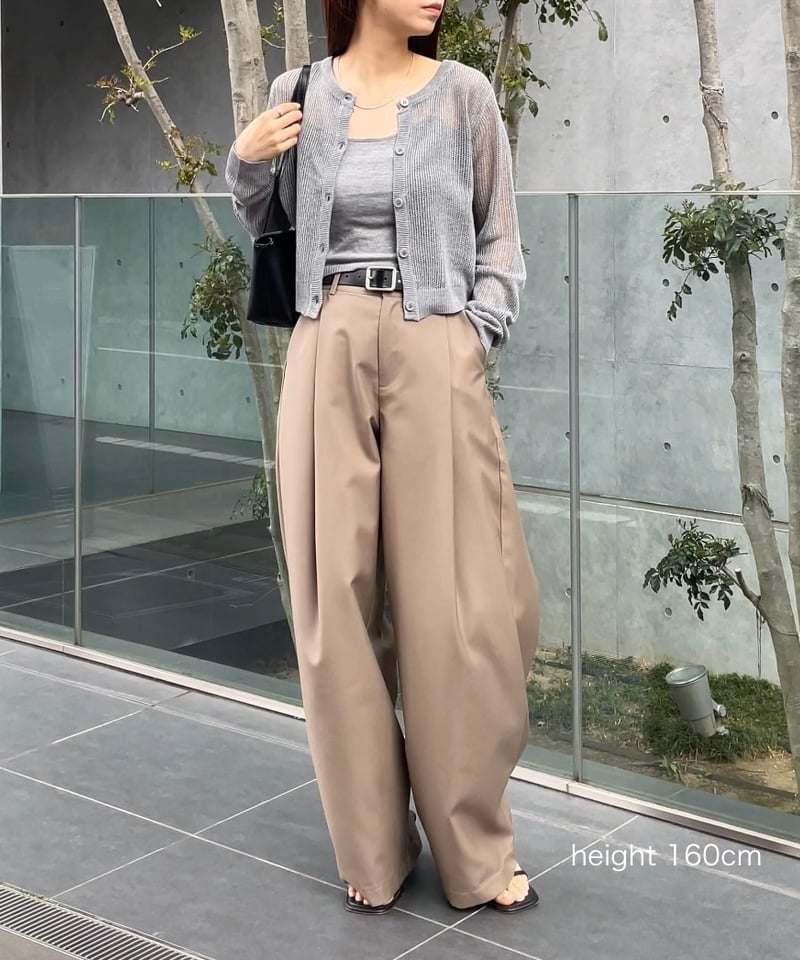 knit-02320 キャミソール付き コンパクト メッシュ カーディガン