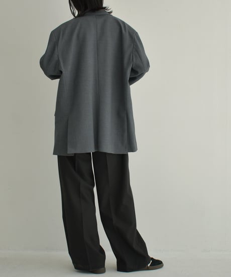 jacket-02015　オーバーサイズ テーラード ジャケット　グレー　ブラック