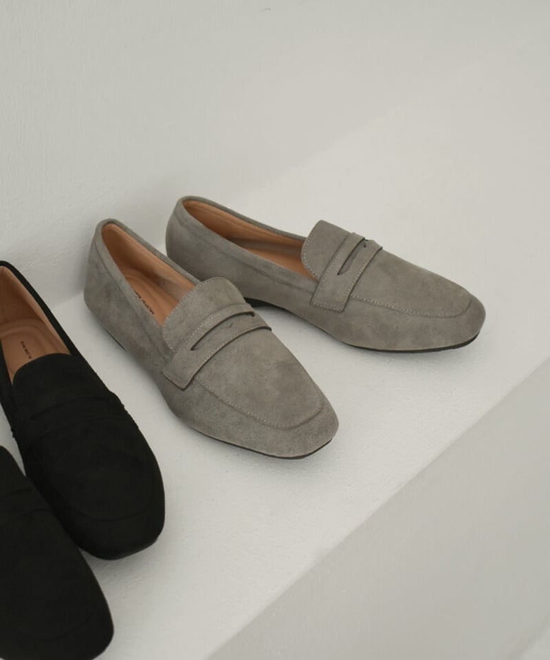 shoes-02145 クッション仕様 スエードローファー グレージュ shoes-02145 クッション仕様 スエードローファー グレージュ