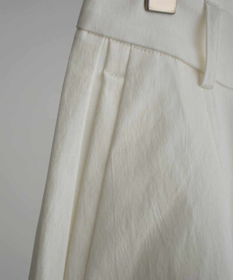 bottoms-02286 コクーンワイドパンツ ホワイト モカグレージュ | L a v