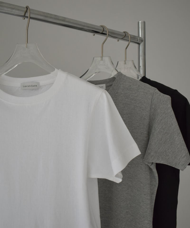 nh-tops-02348 6.2オンス コンパクト無地Tシャツ ホワイト グレー