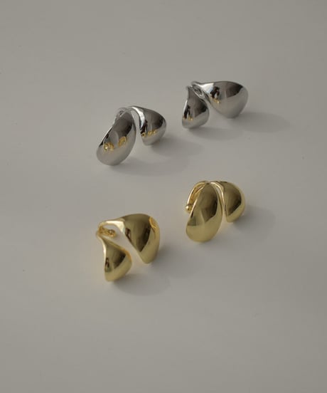 mb-earcuff-02019　コンビオーバル イヤーカフ　シルバー　ゴールド
