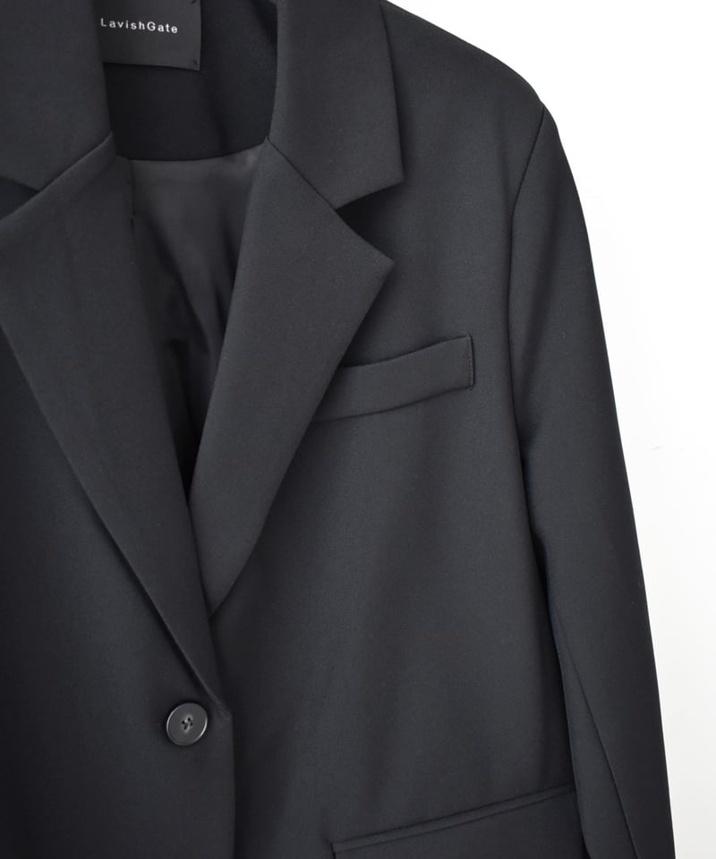 jacket-02029 オーバーサイズ テーラード ジャケット ブラック | L a v 