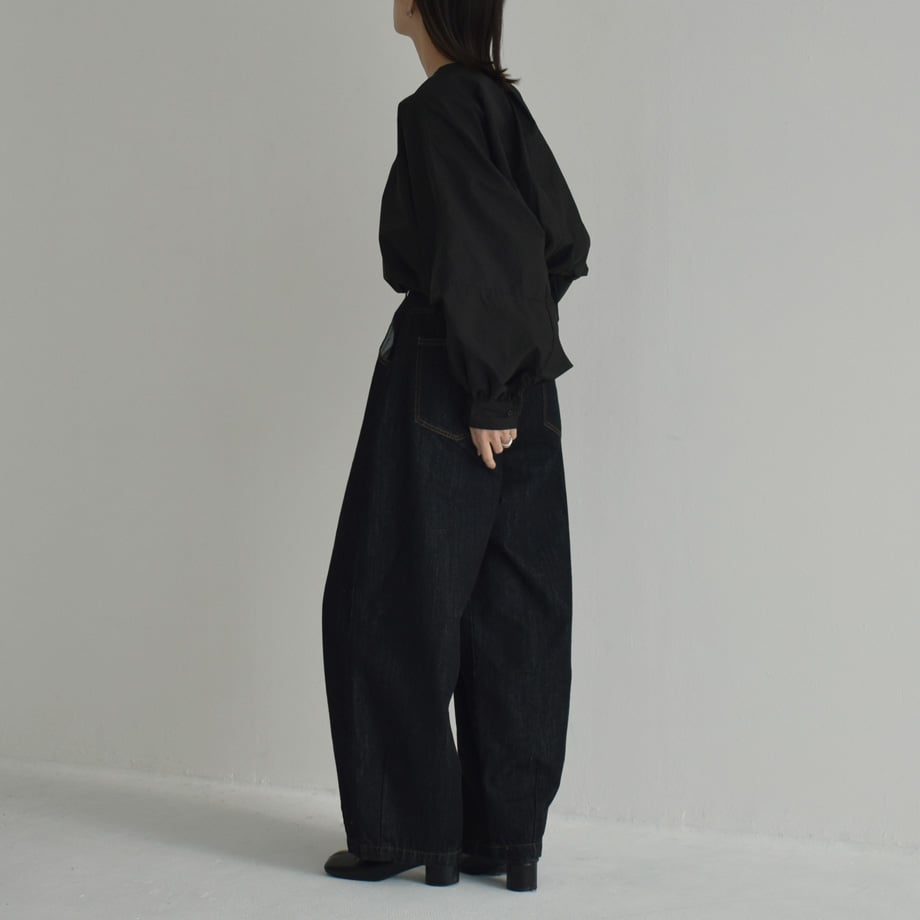 ARTS&SCIENCE ドルマンスリーブ 薄手ブラウス ブラック