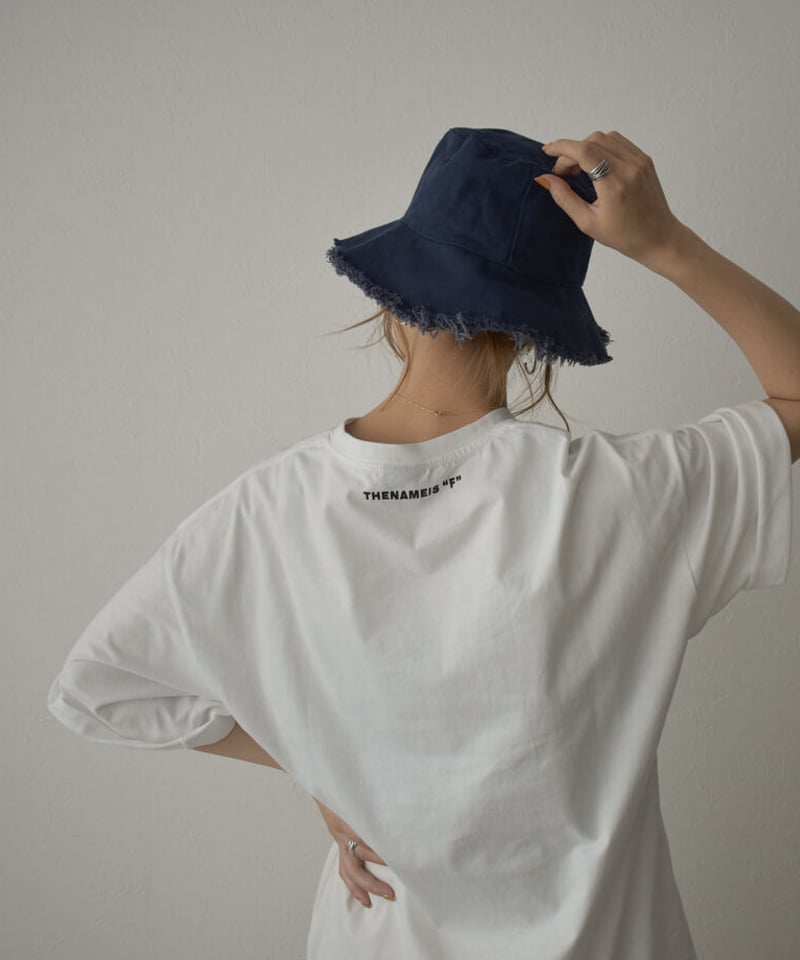 nh-cap-02040 キャンバス フリンジ バケット ハット エクリュ ネイビー