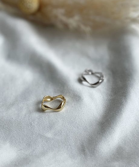 mb-earcuff-02012　SV925　ウェーブ イヤーカフ　シルバー925  ゴールド