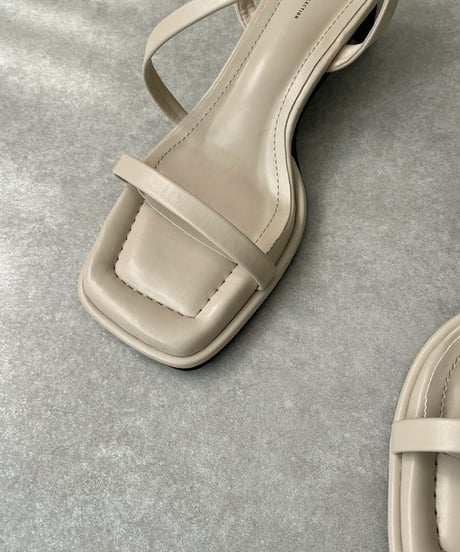 shoes-02151　ヒールストラップサンダル　エクリュ　キャメルベージュ　ブラック