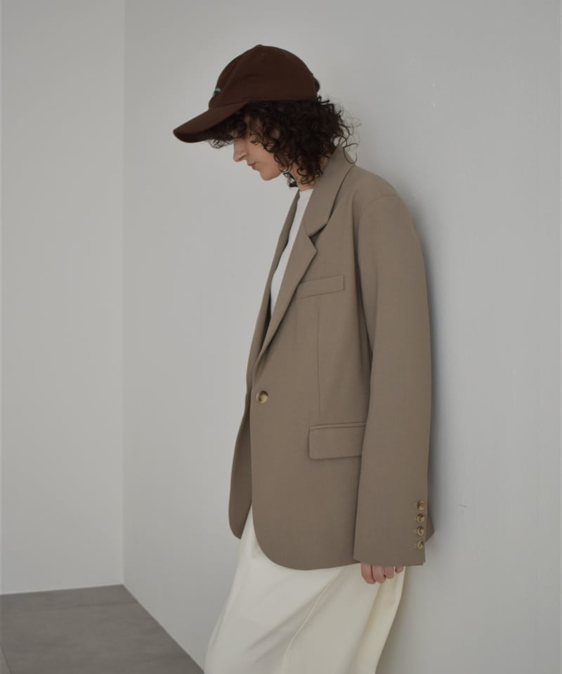 jacket-02028 オーバーサイズ テーラード ジャケット ベージュ | L a v
