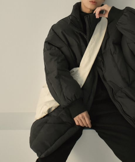 outer-02058　スタンドカラーダウンコート　エクリュ　モカベージュ　ブラック