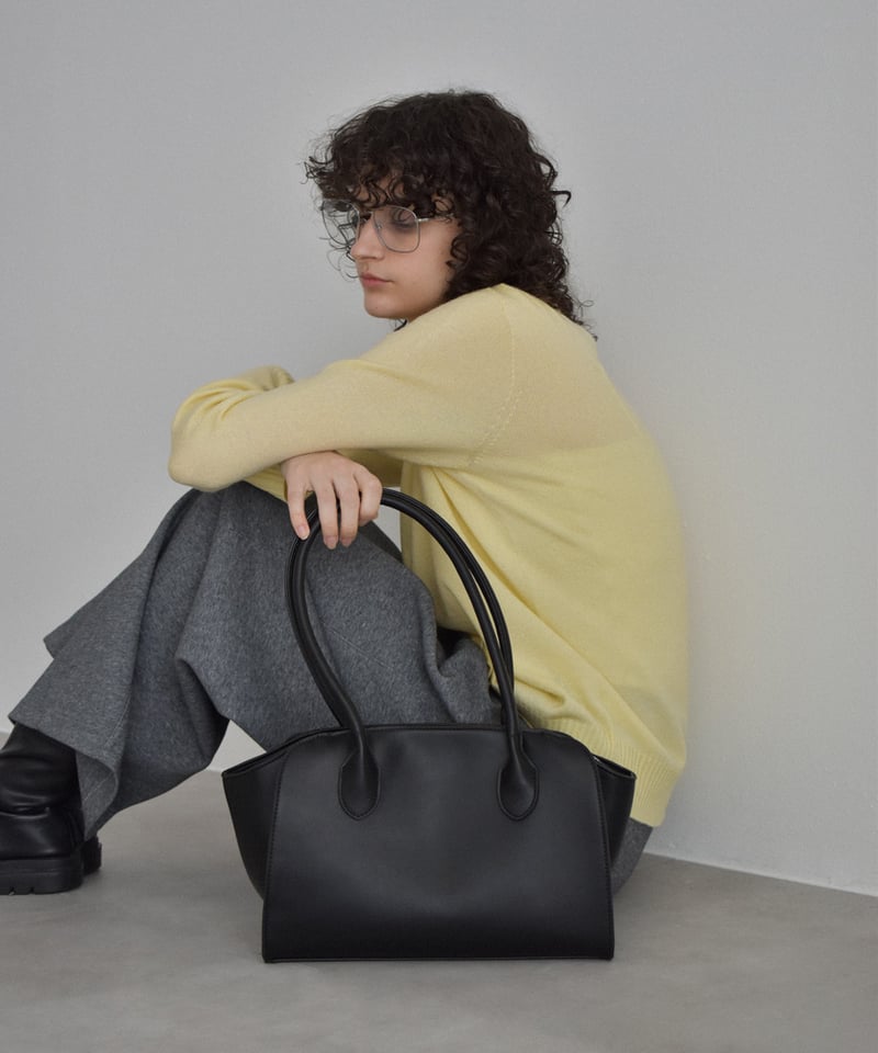 bag2-02670 フェイクレザー トート バッグ キャメル ブラウン ブラック