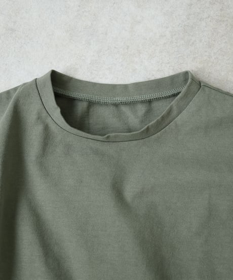 nh-kidsonepiece-04001　日本製　キッズ　スリットスリーブ　Ｔシャツワンピース　チャコール　ピスタチオ　110cm　120cm　130cm