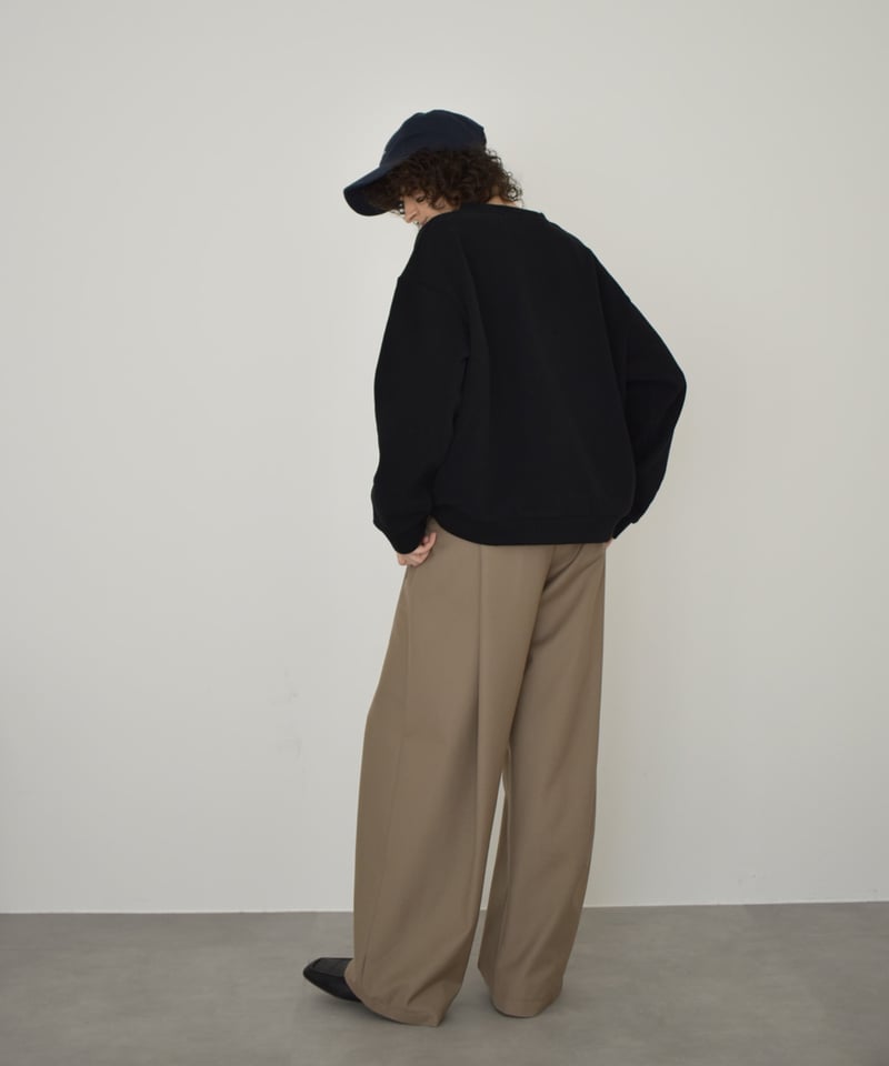 WAREHOUSE & CO. ベージュ ワイドパンツ サンキョウショウカイ 三京商会 ワイドパンツ ストレッチ ウエストゴム