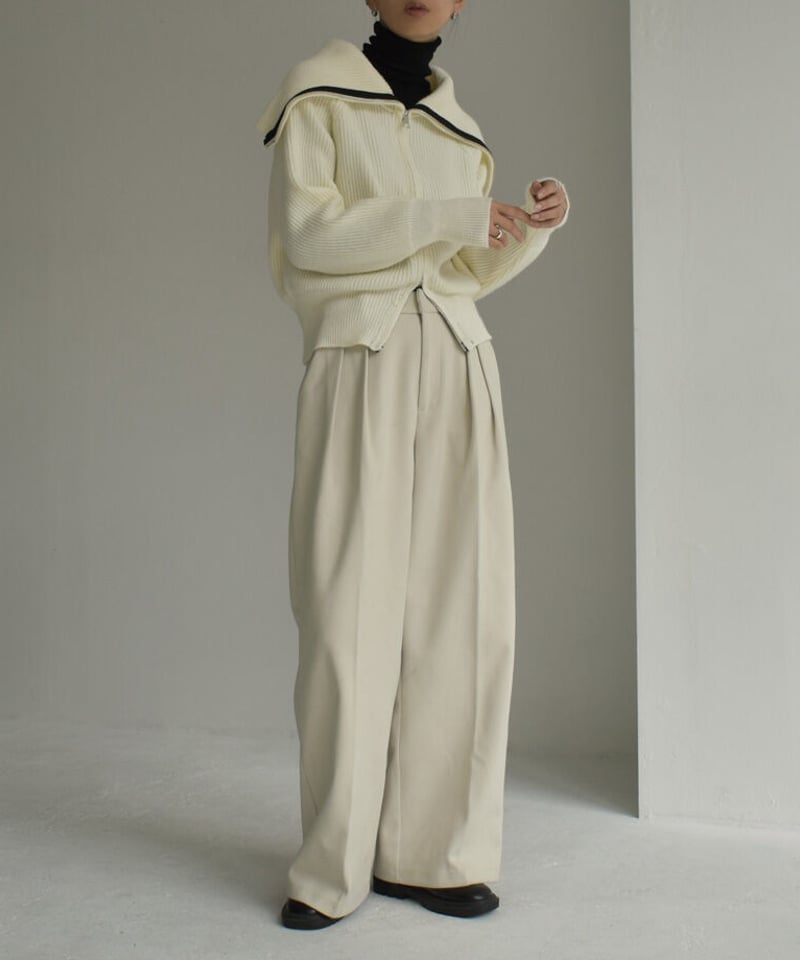 IENA - ella selectshop セーラーカラーニット　ビックカラー　グレー セーラーカラーニットトップス ［Soiunique］ 通販【ニッセン】