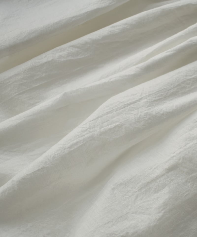 bottoms-02242 ウエストギャザー バルーン パンツ ホワイト ブラック