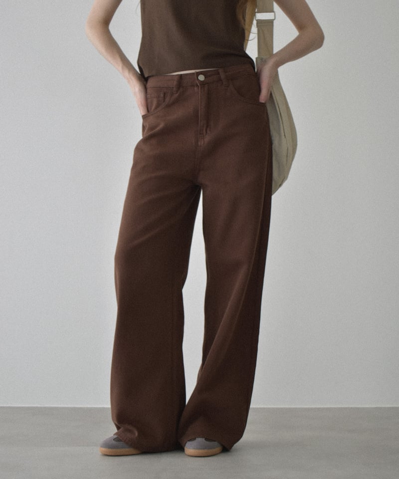 bottoms-02296 ストレート ブラウン デニム | L a v i s h G a t e