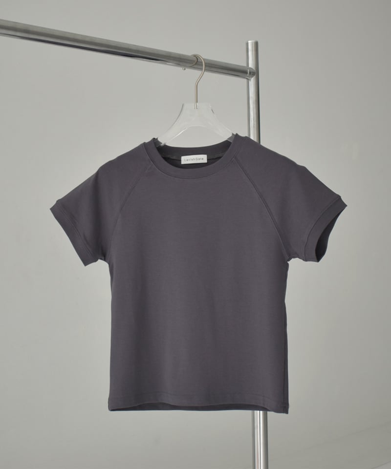 nh-tops-02489 ラグランスリーブ Tシャツ ホワイト チャコール nh-tops-02489 ラグランスリーブ Tシャツ ホワイト チャコール