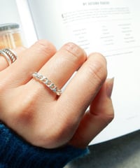 mb-ring-02102　SV925 シルバーチェーンリング 3mm幅 8号・10号・12号　金属アレルギー対応素材　☆ WA04