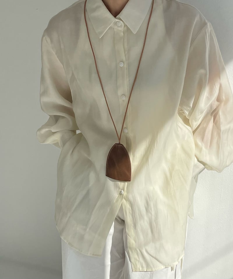 mb-necklace2-02068 牛革 レザーキークロシェットネックレス ブラック