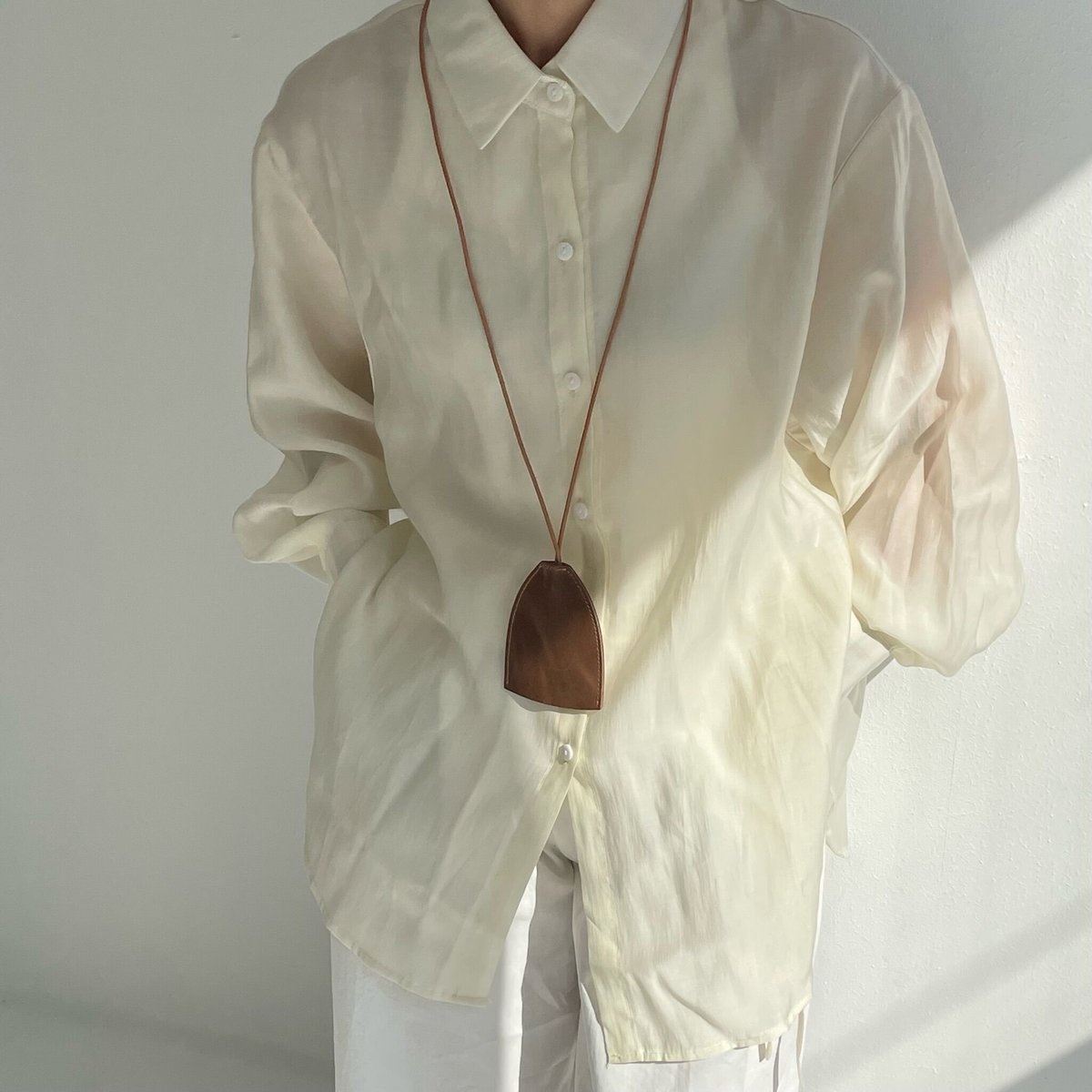 【M.U.L. 】限定品　レザーキーネックレス✨️最終価格 mb-necklace2-02068 牛革 レザーキークロシェットネックレス ブラック
