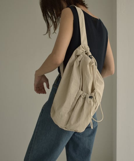 mb-bag2-02627　撥水 ナイロン ボンサックバッグ　グレージュ　モカ　ブラック