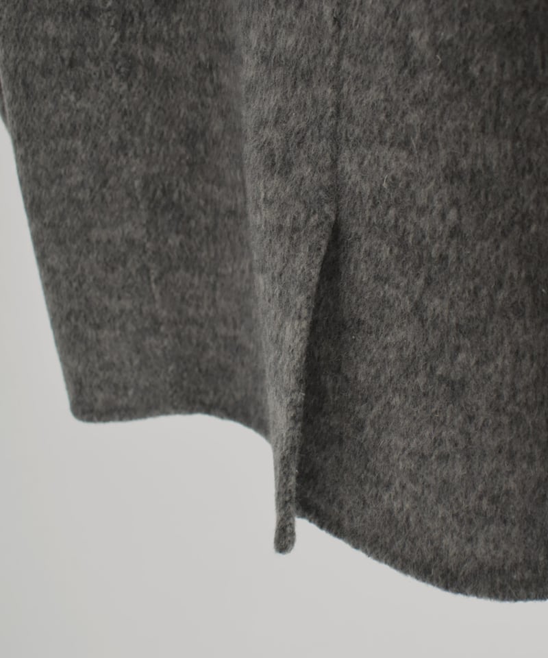 coat-02060 ウールジャケット コート リバー仕立て グレー | L a v i s